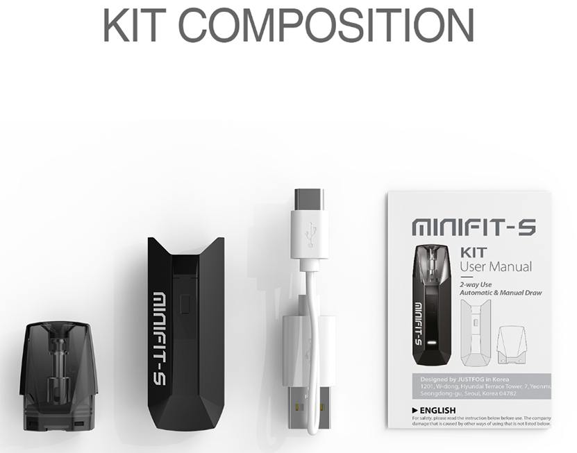 Justfog Minifit S Kit Composition