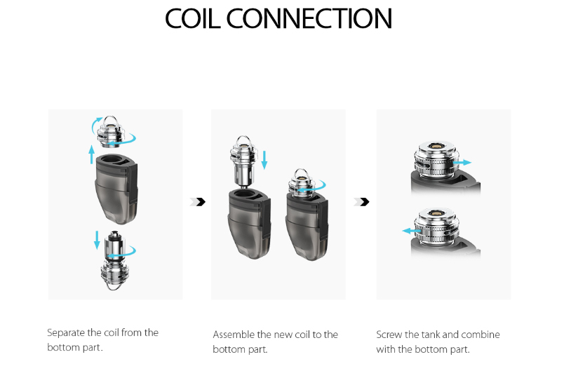 Justfog Qpod Kit coil connection