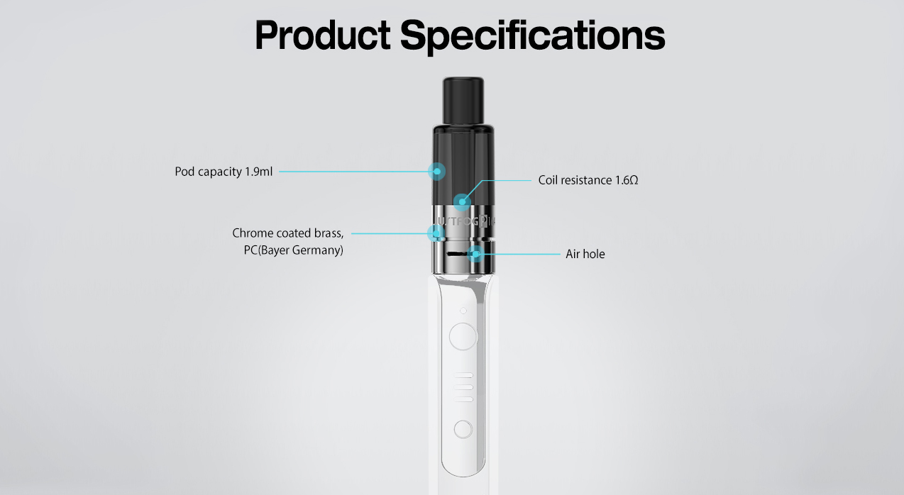 Justfog P16A Clearomizer Features 01