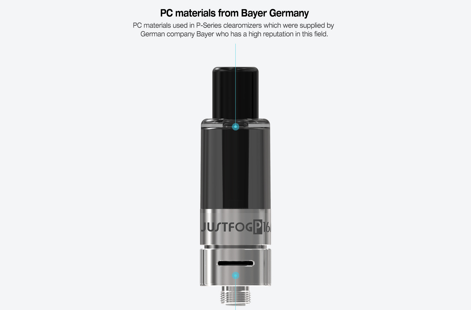 Justfog P16A Clearomizer Features 06