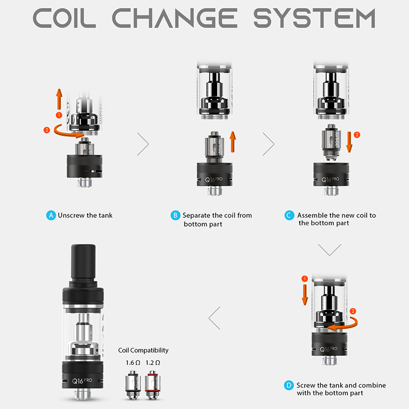 Justfog Q16 Pro Vape Clearomizer Features 02