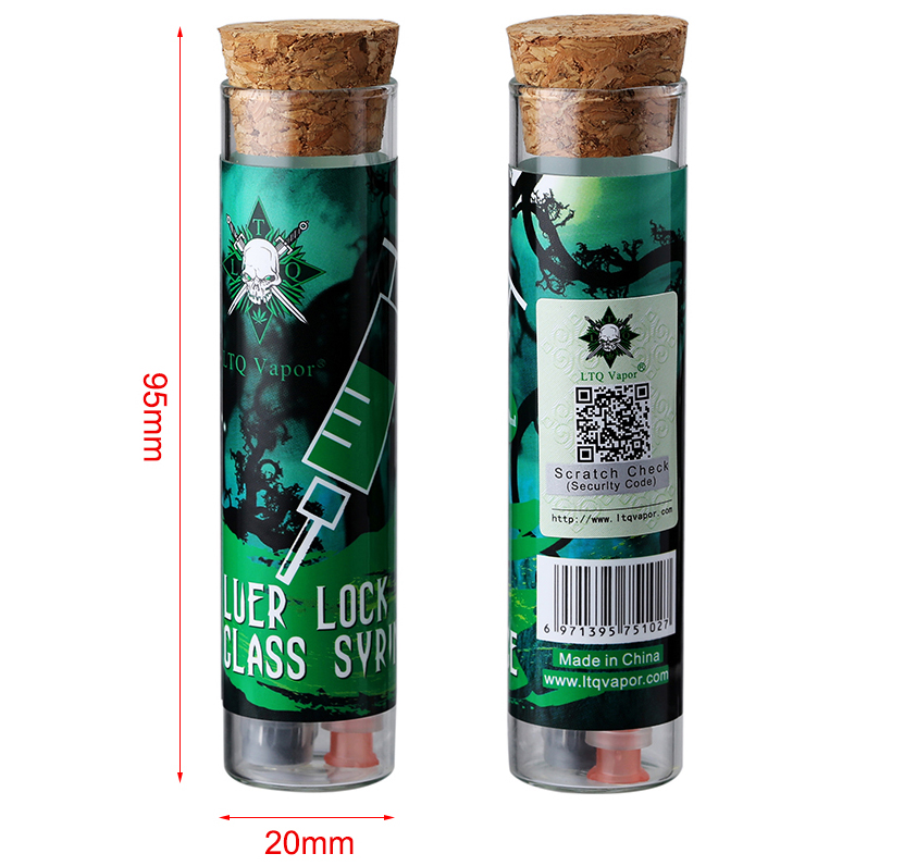 LTQ Vapor Luer Lock Glass Syringe 1.0ml Size