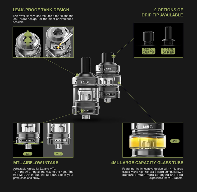 BTB 100W Starter Kit Tank Details