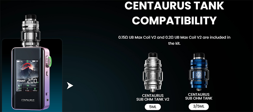 Lost Vape Centaurus BT200 Kit Compatible