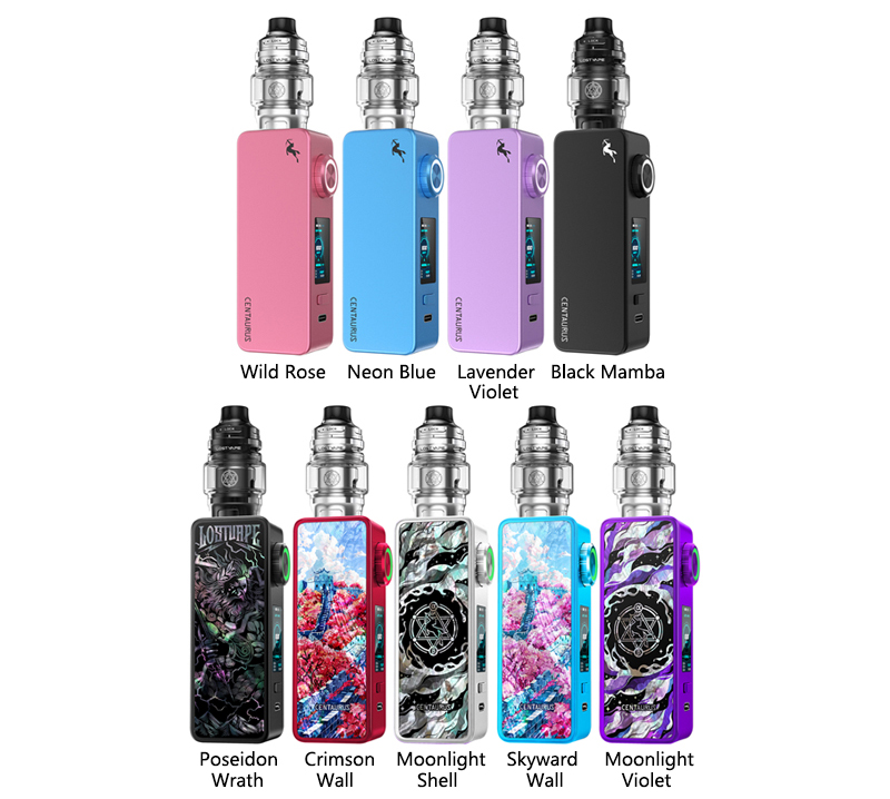Lost Vape Centaurus M100 Kit with Centaurus Sub Ohm V2 Tank Colors