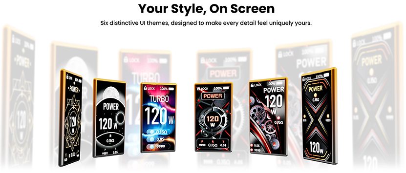 Lost Vape Centaurus M120 S Kit 6 UI Themes