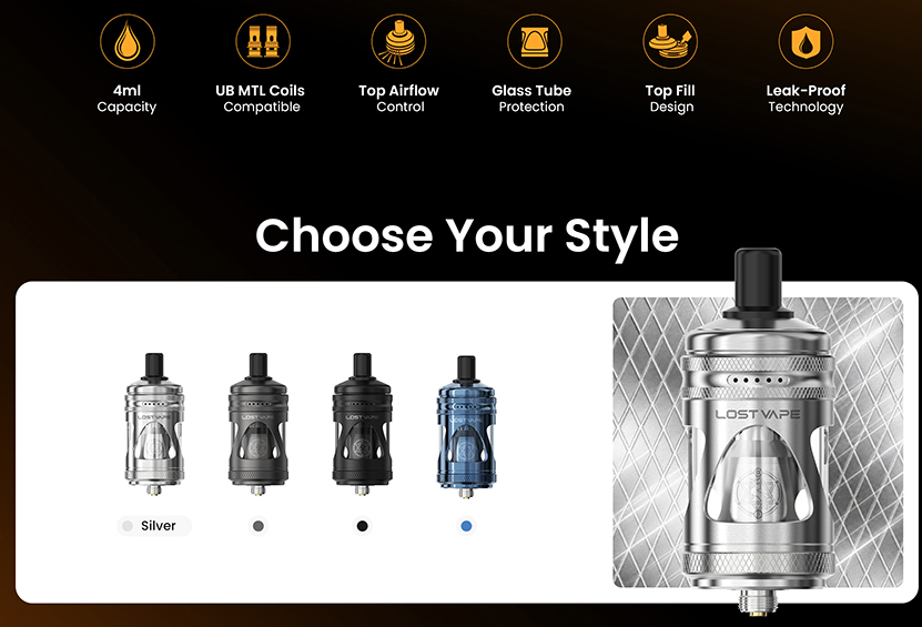 Lost Vape Centaurus Nano MTL Tank Features