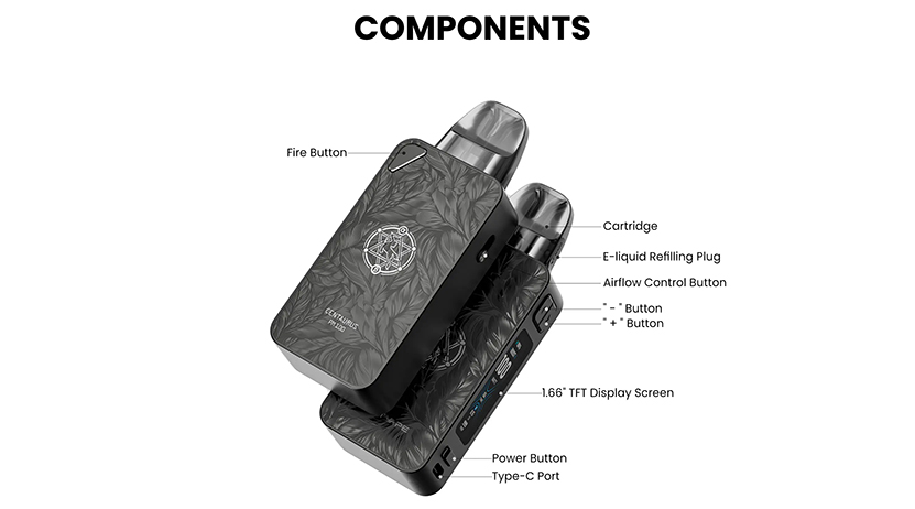 Lost Vape Centaurus PM100 Kit Parts