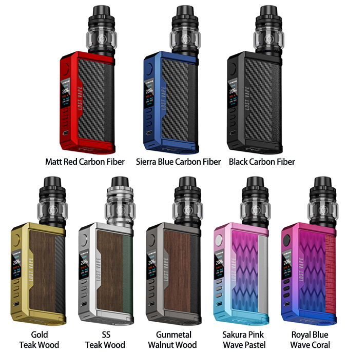 Lost Vape Centaurus Q200 Kit with Centaurus Sub Ohm Tank Colors