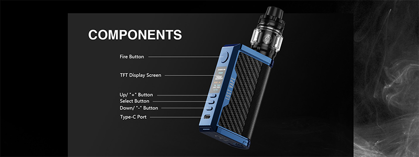 Lost Vape Centaurus Q200 Kit with Centaurus Sub Ohm Tank Parts