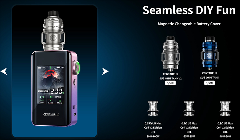 Lost Vape Centaurus Sub Ohm V2 Tank Compatible