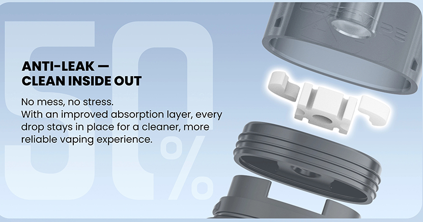 Lost Vape E Plus Cartridge V2 Anti-leak System