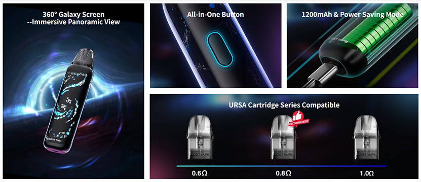 Lost Vape Galaxy T360 Kit Features