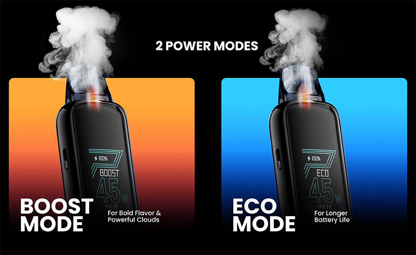 Lost Vape Thelema Aura 45 Kit Power Mode