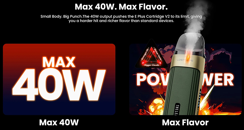 Lost Vape Thelema Aura S Kit Output Power