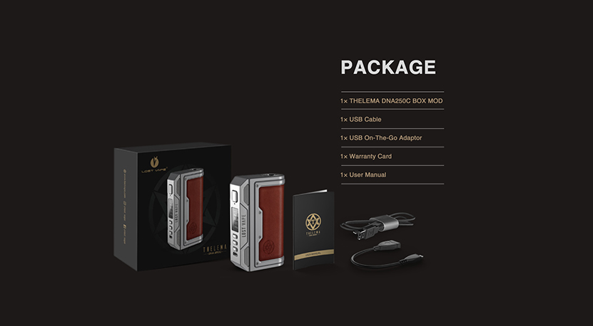 Lost Vape Thelema DNA250C Mod Package