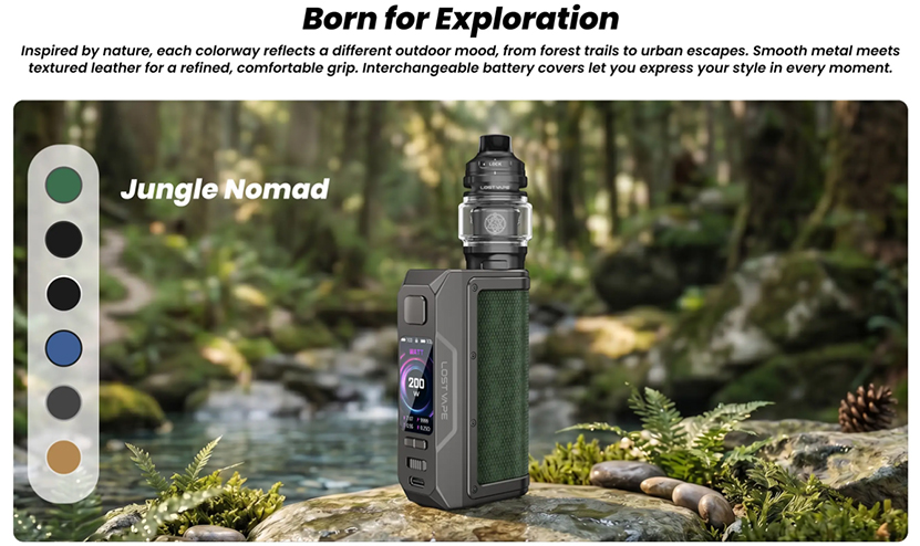 glo hyper gehört zu den beliebestens e-zigaretten Lost Vape Thelema Q200 Pro Box Mod 200W