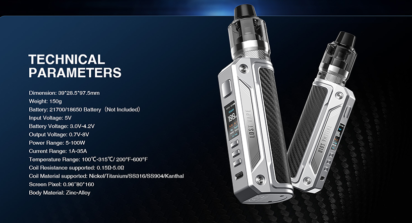 Lost Vape Thelema Solo Kit Parameter