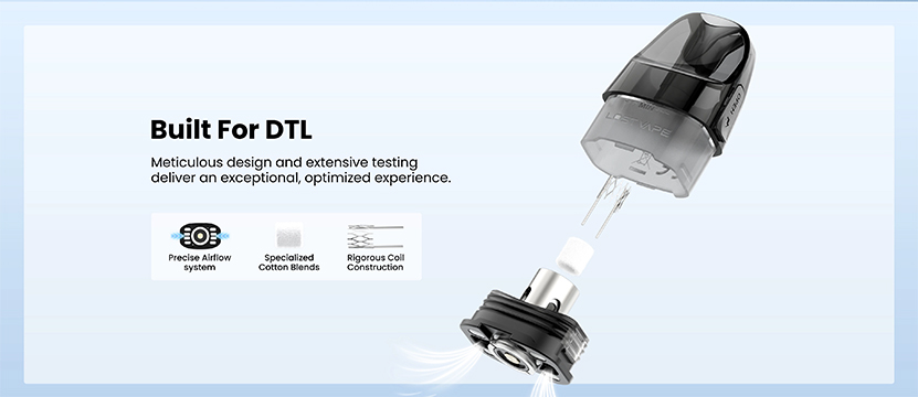 Lost Vape Ultra S Pod Cartridge Built for DTL