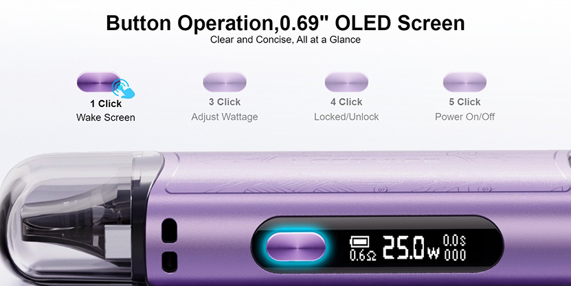 Lost Vape Ursa Cap Pro Kit OLED Screen