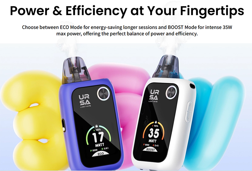 Lost Vape Ursa Epoch Pro Kit ECO and Boost Modes