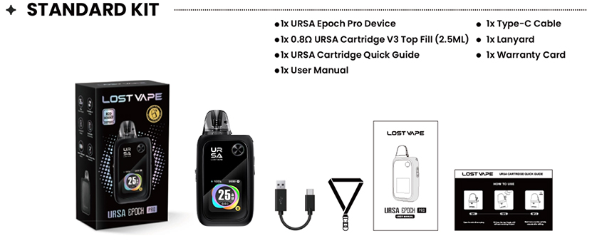 Lost Vape Ursa Epoch Pro Kit Replaceable Silicone Wraps