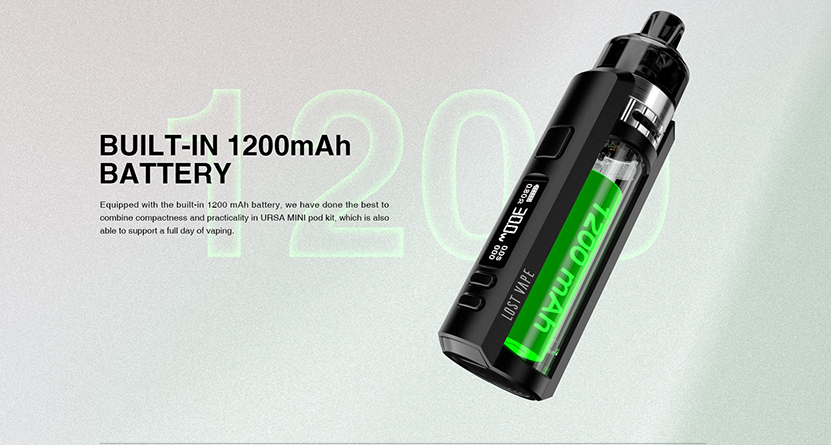 Lost Vape Ursa Mini Pod Kit 1200mAh battery capacity