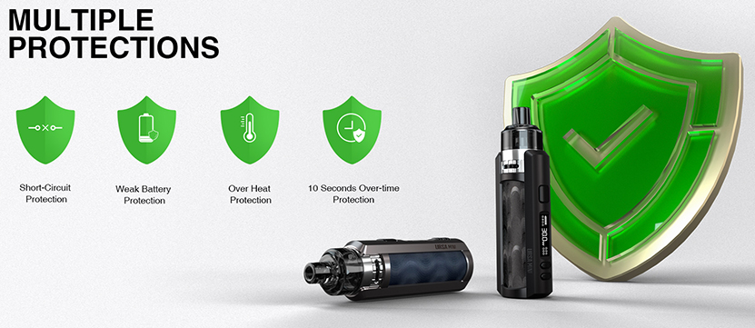 Lost Vape Ursa Mini Pod System Kit Safety Protections