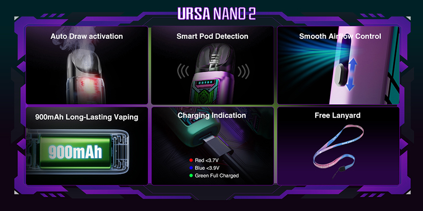 Lost Vape Ursa Nano 2 Kit Main Features