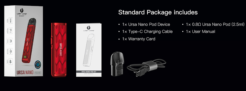 Lost Vape Ursa Nano Pod Kit Package