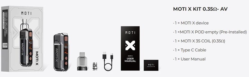MOTI X Kit Packing List