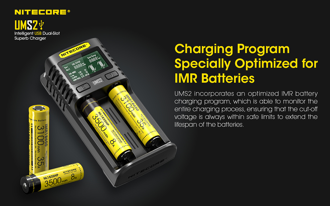 Nitecore UMS2 Charger Charging Program1