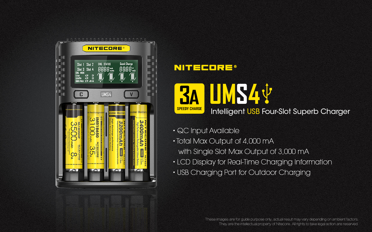 Nitecore UMS4 Charger Features