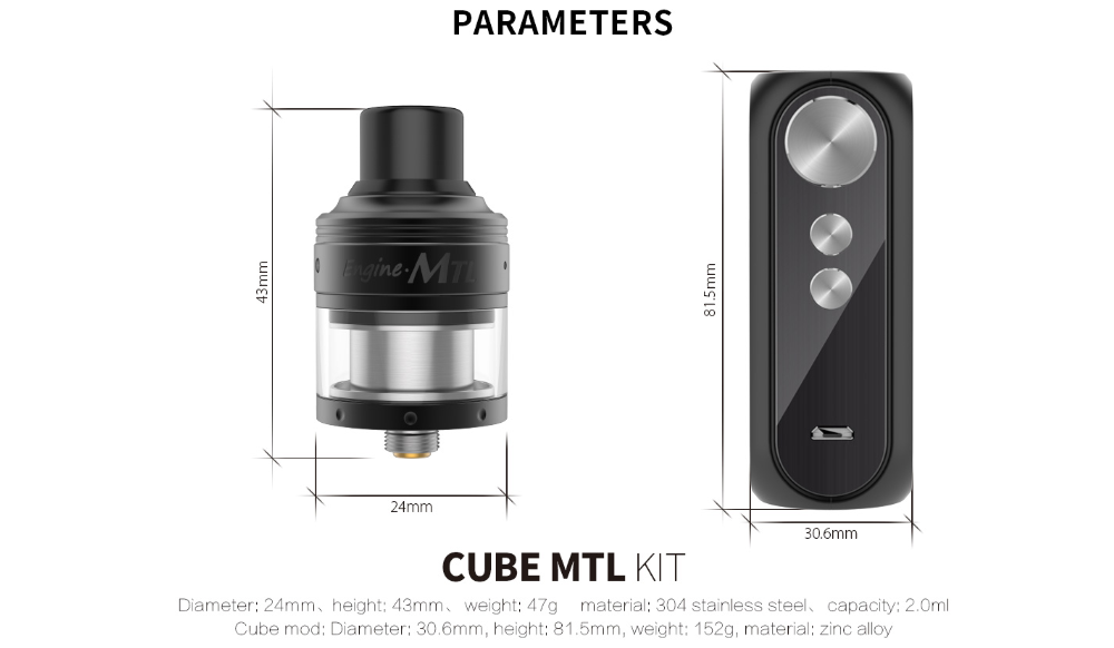 OBS Cube MTL Kit Parameters