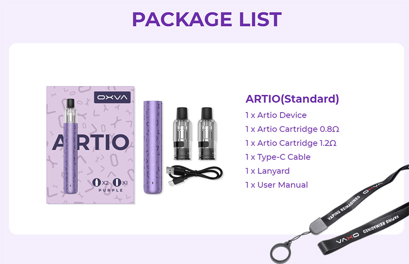 OXVA Artio Pod Kit Package