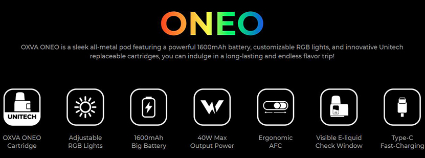 OXVA Oneo Pod Kit Features