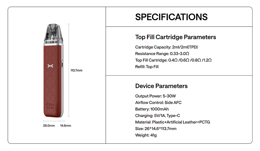 OXVA Xlim Go Kit Specification