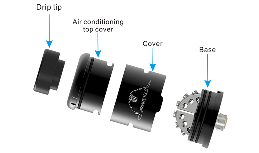 Armadillo RDA Vape Tank Features 2