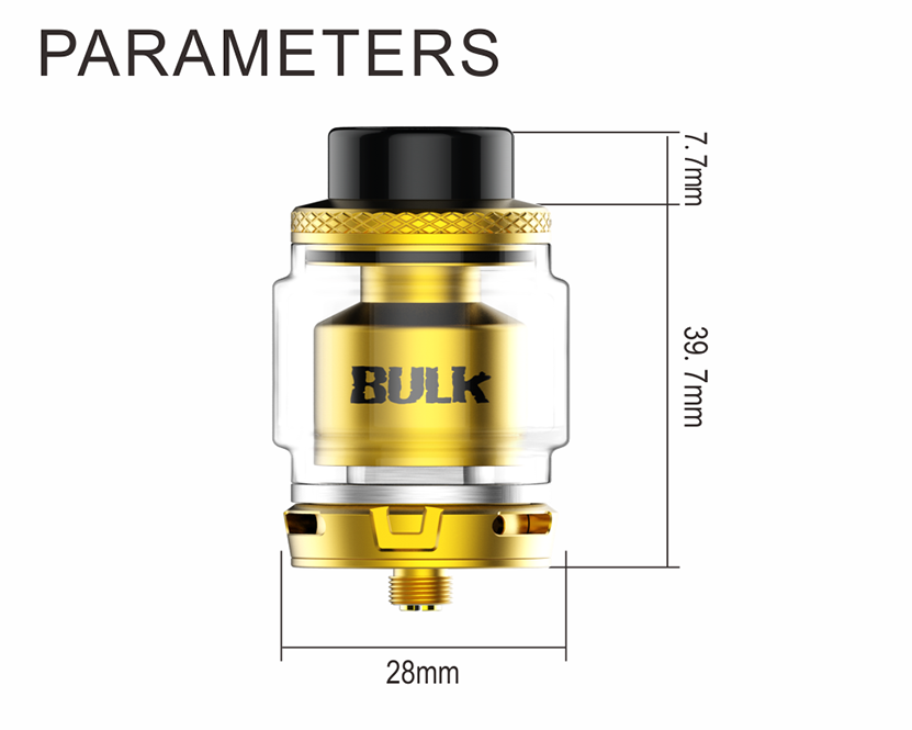 Oumier Bulk RTA Tank Atomizer Parameters