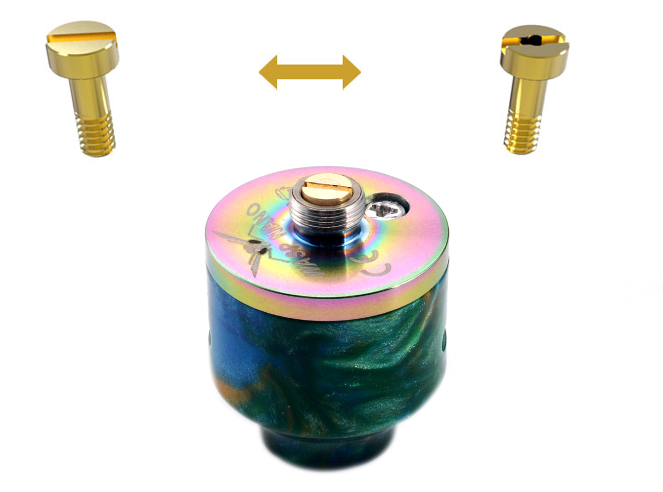 Oumier Wasp Nano RDA Rebuildable Drip Atomizer Resin Bottom Pin