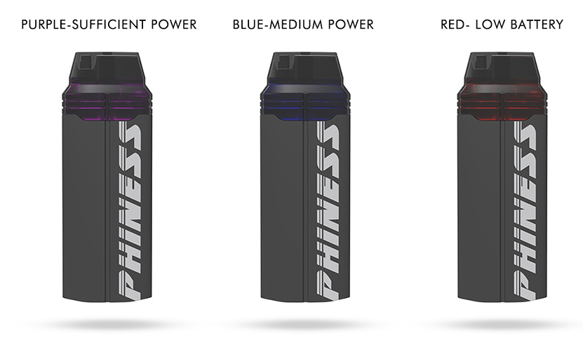 Phiness Shaka Vape Pod Kit Battery Indicator