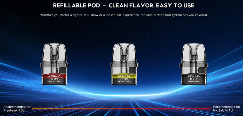 Rincoe Manto Nano A3 Pod Kit Adjustable Airflow