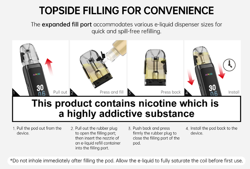 SMOK ARCO Max Pod Kit Filling