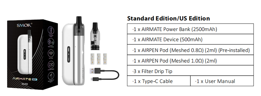 SMOK Airmate Pod Kit Package