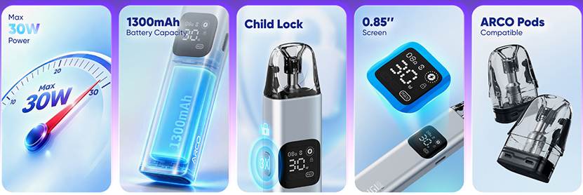 SMOK Arco Digi Lite Kit Main Features
