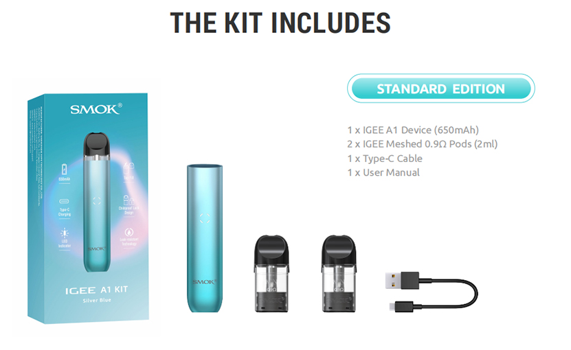 SMOK IGEE A1 Kit Package