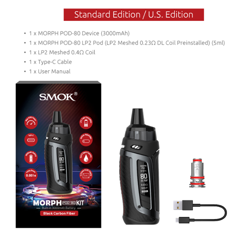 SMOK Morph Pod 80 Kit Package