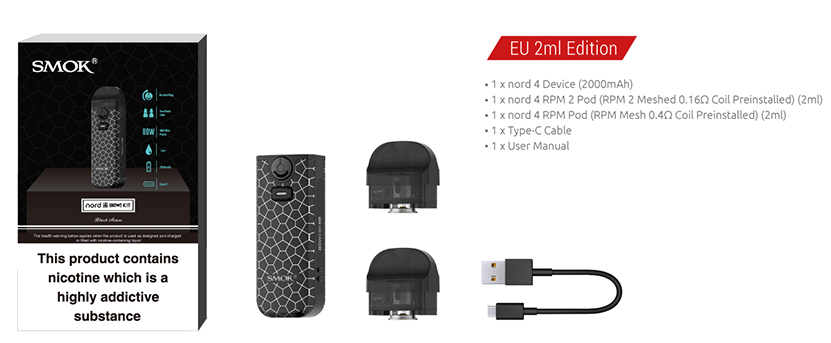 SMOK Nord 4 Kit TPD Edition Package