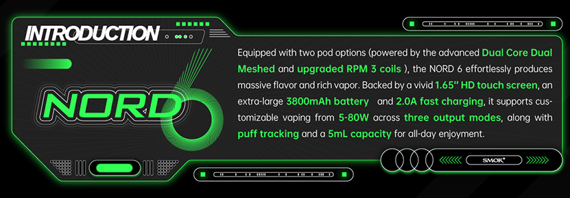 SMOK Nord 6 Pod Kit Introduction