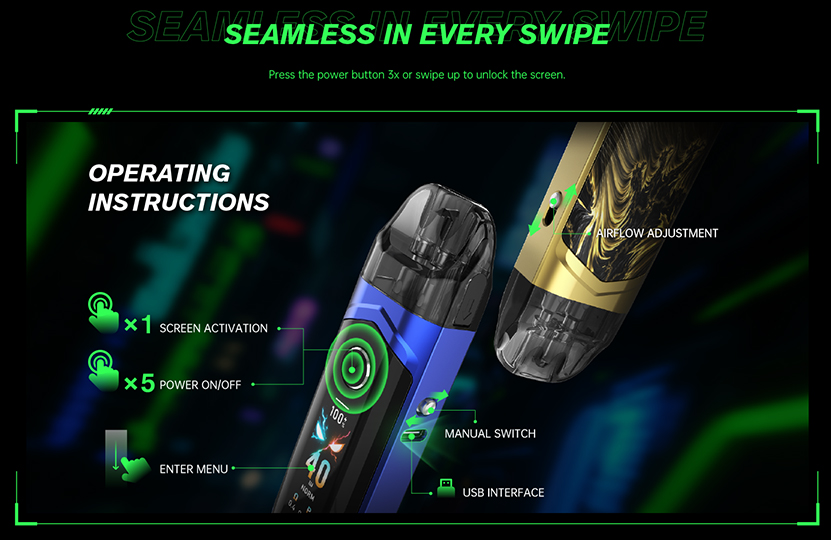 SMOK Nord 6 Pod Kit Operating Instructions